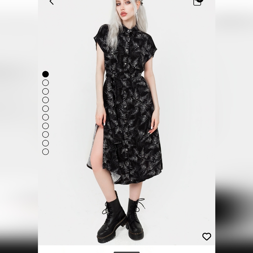 Elegant Black Floral Women's Dress